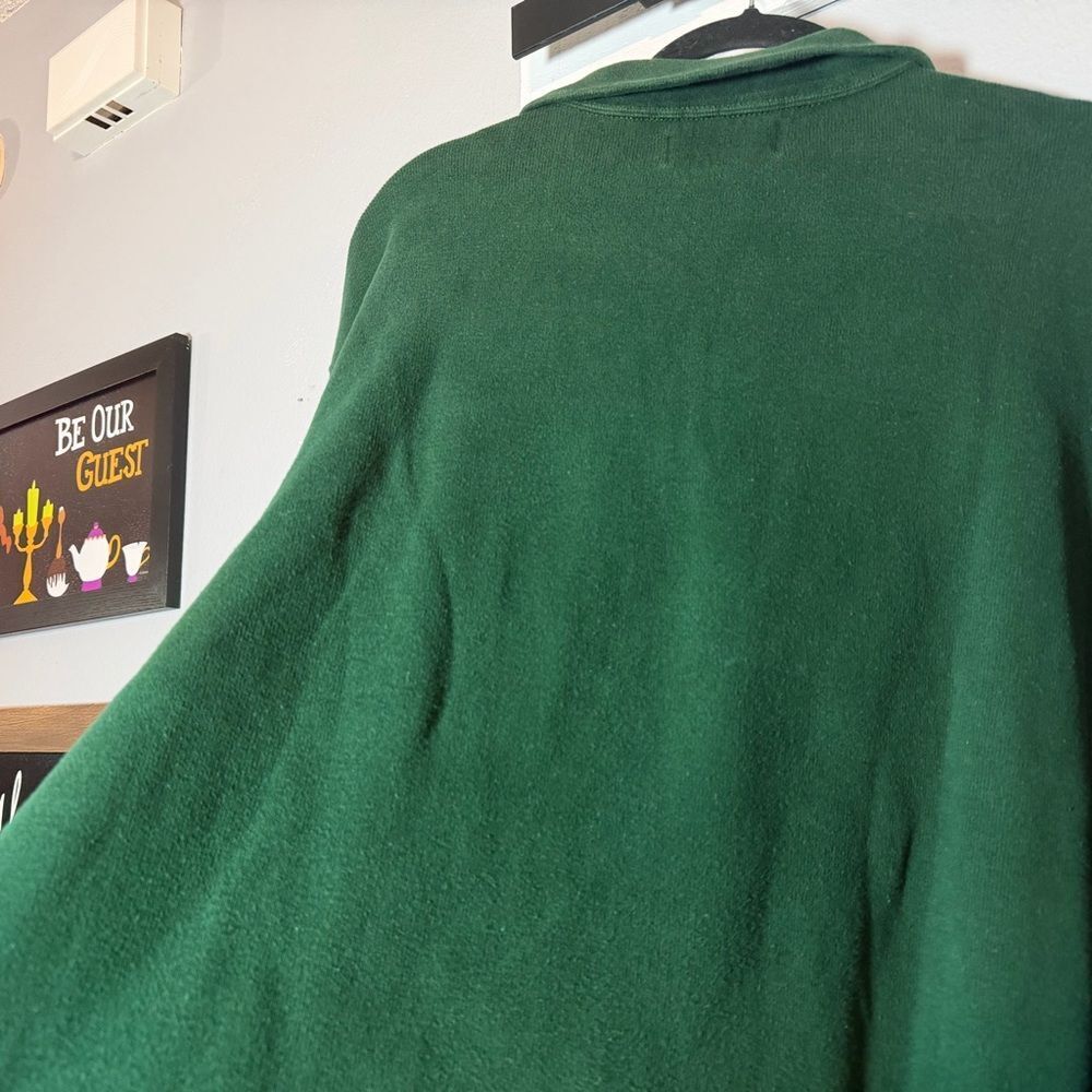 Polo Ralph Lauren 1/4 Zip Sweater Size XL Dark Green Cotton Embroidered Pony - Picture 6 of 8